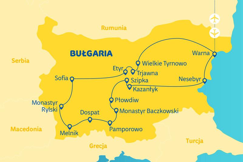 Sezonowość lotów do Bułgarii