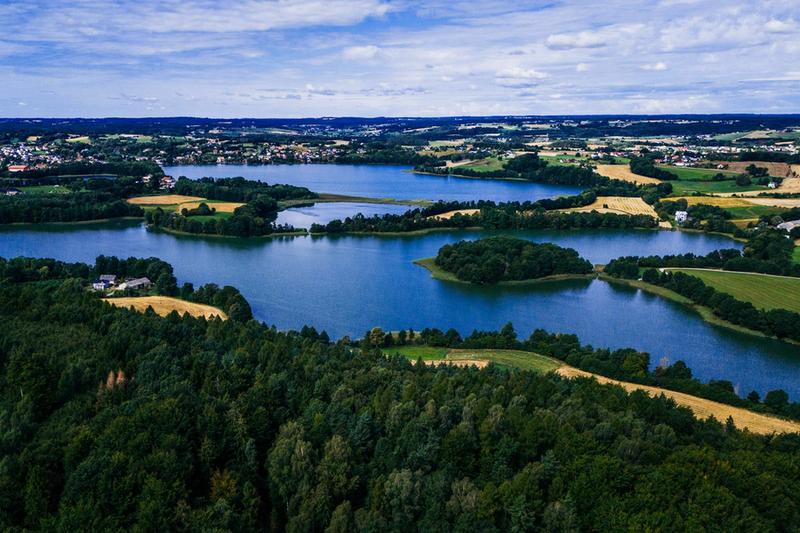 Panoramiczne widoki Kaszub
