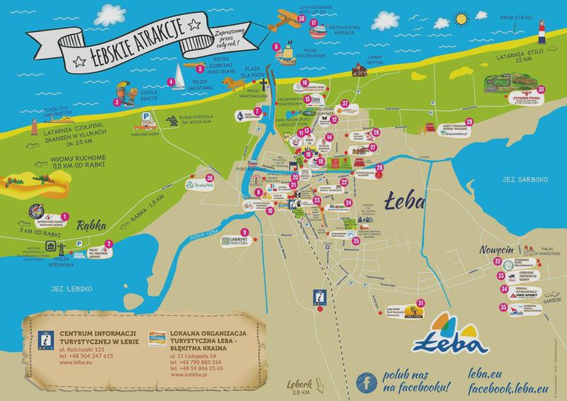 Rozrywka na plaży w Łebie