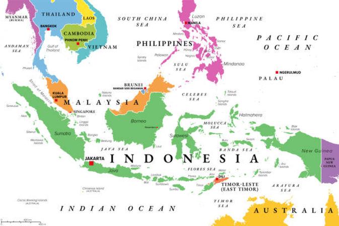 Borneo na mapie świata